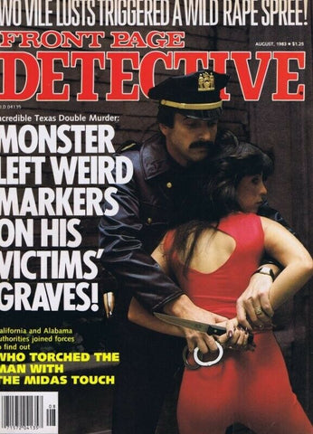 ORIGINAL Vintage Aug 1983 Front Page Detective Magazine GGA