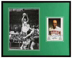 Sam Jones Signed Framed 16x20 Photo Poster Display Boston Celtics