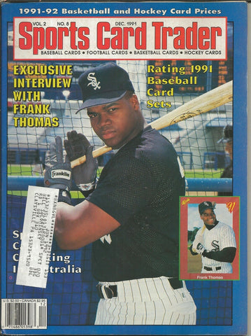 ORIGINAL Vintage Dec 1991 Sports Card Trader Magazine Frank Thomas