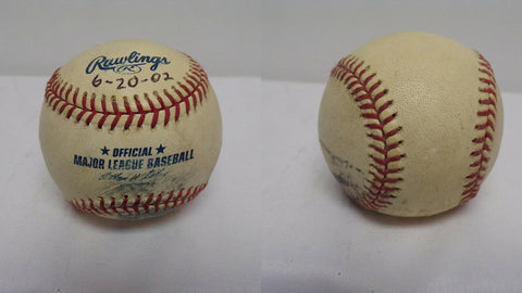 ORIGINAL Vintage 2002 Game Used MLB Baseball A's vs Pittsburgh Pirates  