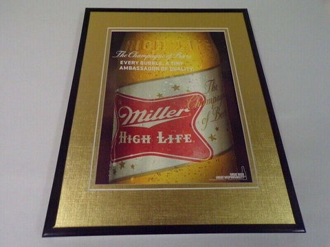 2016 Miller High Life Beer Framed 11x14 ORIGINAL Advertisement 