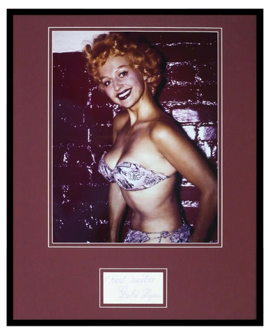 Greta Thyssen Signed Framed 16x20 Photo Display JSA Three Stooges