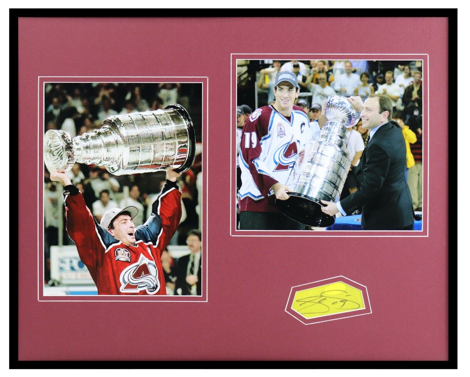 Joe Sakic Signed Framed 16x20 Photo Set JSA Avalanche Stanley Cup