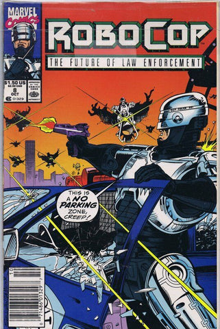 Robocop #8 ORIGINAL Vintage 1990 Marvel Comics Newsstand