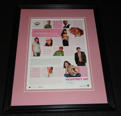 Valentine's Day 2010 Framed 11x14 ORIGINAL Advertisement Anne Hathaway