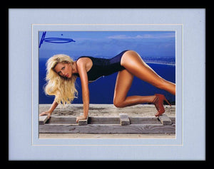 Ashley Mattingly Signed Framed 11x14 Swimsuit Heels Photo Display AW 