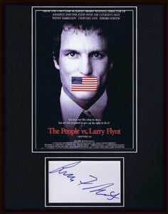 Larry Flynt Signed Framed 11x14 People vs Larry Flynt Poster Display JSA