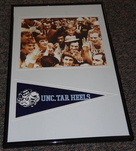 1969 North Carolina Basketball Team Framed 11x17 Pennant & Photo Display