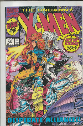 Uncanny X-Men #281 ORIGINAL Vintage 1991 Marvel Comics 