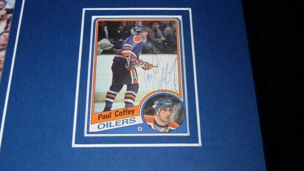 Paul Coffey Signed Framed 11x17 Photo Display Oilers Stanley Cup