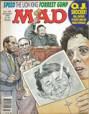 ORIGINAL Vintage Dec 1994 Mad Magazine #332 OJ Simpson Marcia Clark Judge Ito