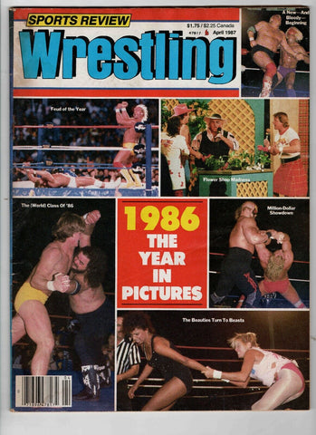 VINTAGE Apr 1987 Sports Review Wrestling Magazine Hulk Hogan Macho Man