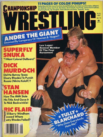 ORIGINAL Vintage August 1987 Championship Wrestling Magazine Andre the Giant