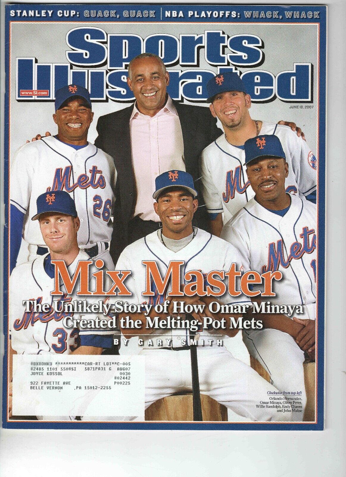 June 18 2007 Sports Illustrated Magazine New York Mets Omar Minaya