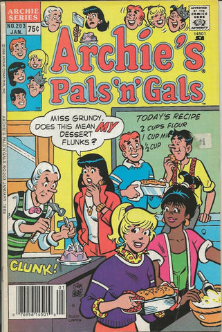 Archie Pals n Gals #203 ORIGINAL Vintage 1988 Archie Comics GGA Veronica Betty