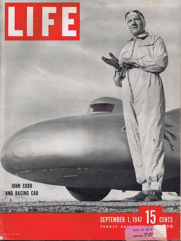 ORIGINAL Vintage Life Magazine September 1 1947 John Cobb