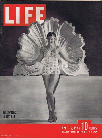 ORIGINAL Vintage Life Magazine April 17 1944 Esther Williams Hollywood Prettiest