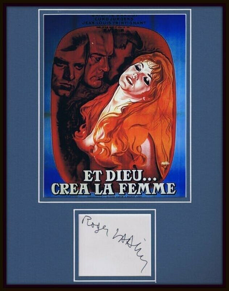 Roger Vadim Signed Framed 11x14 And God Created Woman Poster Display JSA