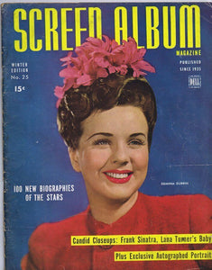 Screen Album Magazine #25 Winter 1944 Deanna Durbin Frank Sinatra Lana Turner