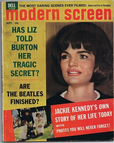 ORIGINAL Vintage September 1964 Modern Screen Magazine Jackie Kennedy 