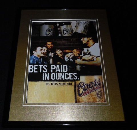 2004 Coors Beer Bets Paid in Ounces 11x14 Framed ORIGINAL Advertisement