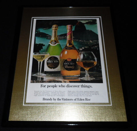 1968 Eden Roc Champagne / Brandy 11x14 Framed ORIGINAL Vintage Advertisement 