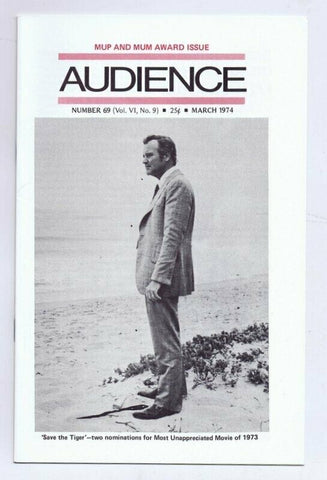 ORIGINAL Vintage March 1974 Audience Magazine Save the Tiger Jack Lemmon