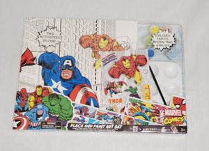 NEW SEALED Marvel Paint and Place Art Set Kit Spider-Man Hulk Iron Man Cap