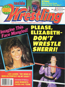 VINTAGE Nov 1989 Inside Wrestling Magazine Miss Elizabeth Sensational Sherri