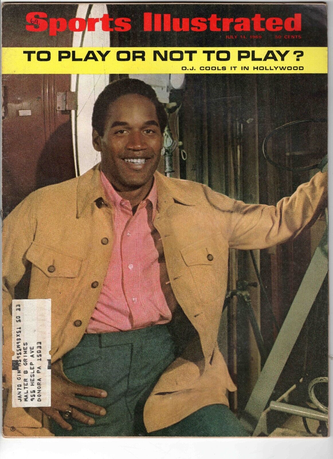 July 14 1969 Sports Illustrated Magazine OJ Simpson