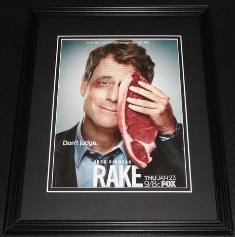 Rake 2014 Greg Kinnear Framed ORIGINAL 11x14 Vintage Advertisement