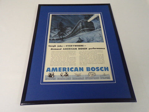 1951 American Bosch Framed 11x14 ORIGINAL Vintage Advertisement C