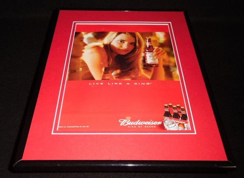 2002 Budweiser King of Beer Framed 11x14 ORIGINAL Vintage Advertisement 