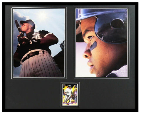 Frank Thomas Signed Framed 16x20 Photo Display JSA Chicago White Sox HOF