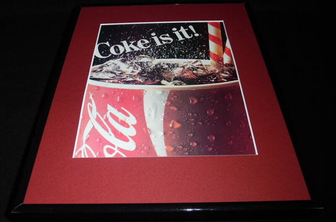 1986 Coca Cola Coke is It Framed 11x14 ORIGINAL Vintage Advertisement