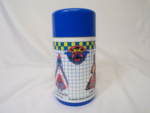 ORIGINAL Vintage 1988 Aladdin Ring Raiders Plastic Thermos for Lunch Box