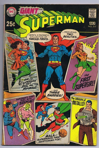 Superman #217 ORIGINAL Vintage 1969 DC Comics Giant