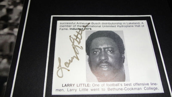 Larry Little Signed Framed 11x17 Photo Display JSA Dolphins