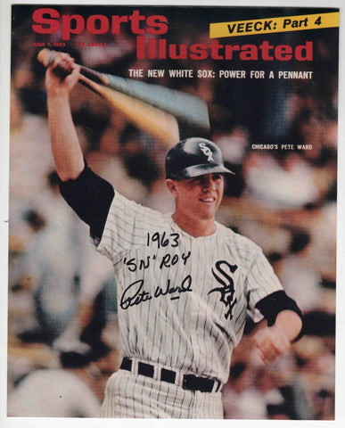 Pete Ward Signed 8x10 Photo White Sox 1963 SN ROY Inscription