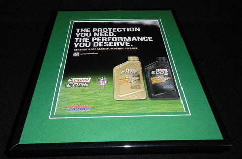 2013 Castrol Edge Motor Oil / NFL Framed 11x14 ORIGINAL Vintage Advertisement