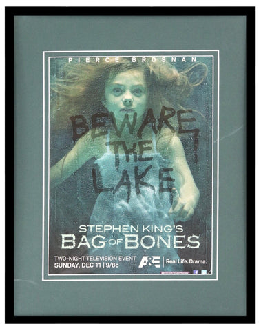 VINTAGE 2011 Stephen King's Bag of Bones Framed 11x14 Advertisement P Brosnan