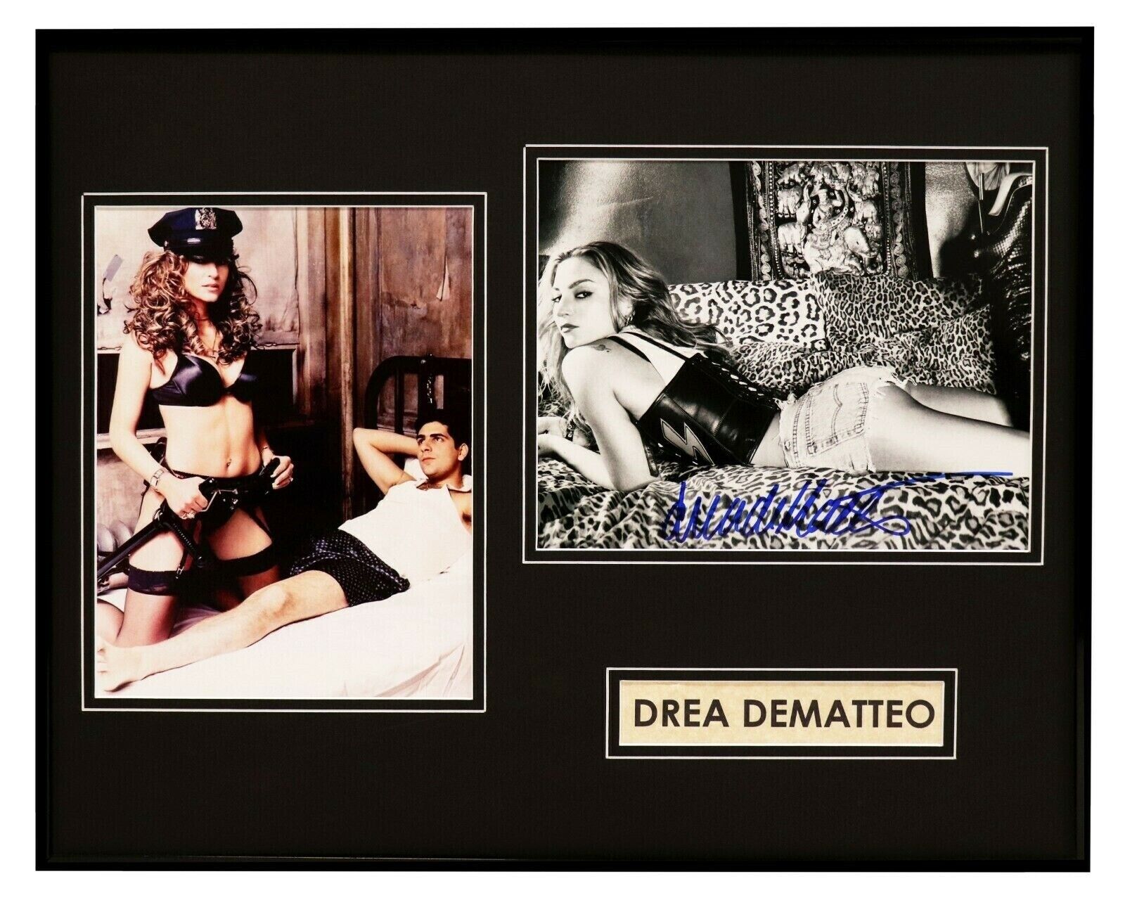 Drea de Matteo Signed Framed 16x20 Cop Lingerie Photo Display AW Sopranos