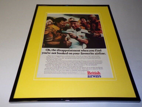 1983 British Airways Framed 11x14 ORIGINAL Advertisement