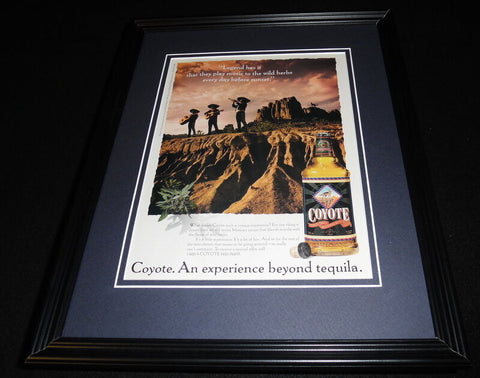 1991 Coyote Tequila Framed 11x14 ORIGINAL Vintage Advertisement