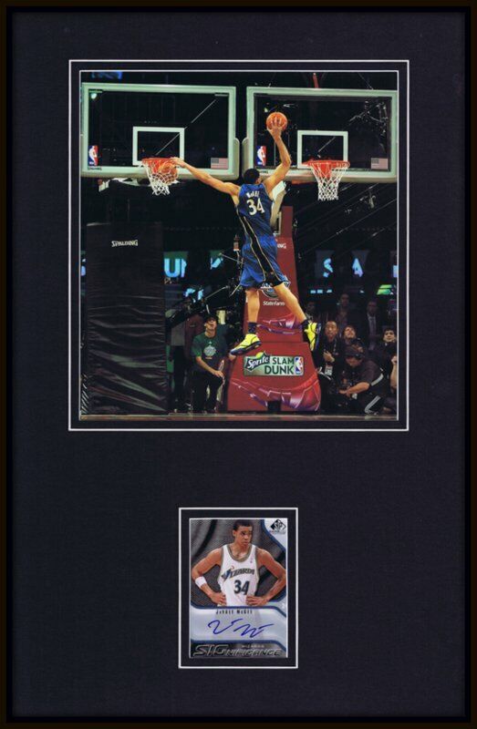 Javale McGee Signed Framed 11x17 Photo Display UDA Wizards Double Dunk 