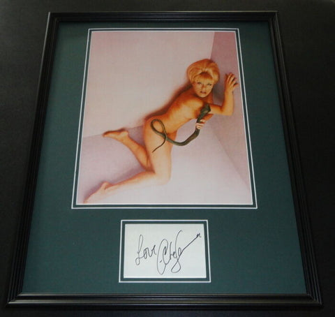 Elke Sommer Signed Framed 16x20 Photo Display w/ snake