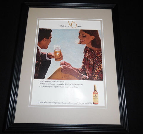 1964 Seagram's VO Whiskey 11x14 Framed ORIGINAL Vintage Advertisement