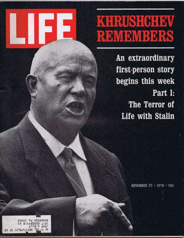 ORIGINAL Vintage Life Magazine November 27 1970 Nikita Khruschev