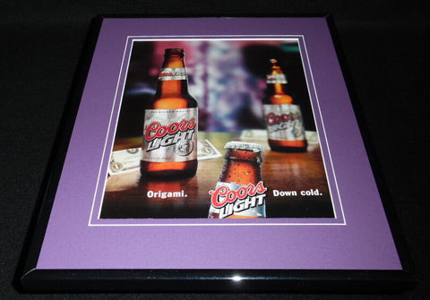 2004 Coors Beer Origami Down Cold 11x14 Framed ORIGINAL Advertisement