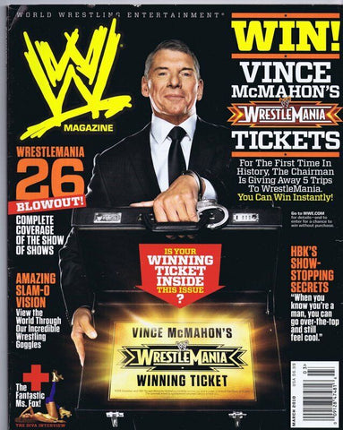 ORIGINAL Vintage March 2010 WWE Magazine Vince McMahon 